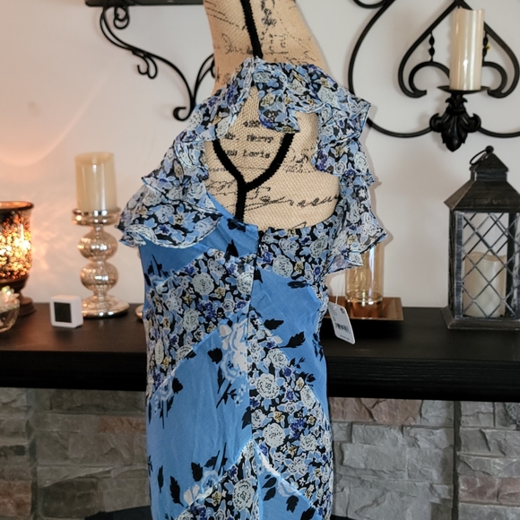 Free People Blue Floral Ruffle Maxi Dress - Picture 5 of 12